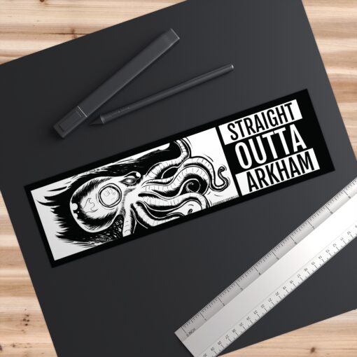 Bumper Stickers - Straight Outta Arkham Cthulhu Design - Image 2
