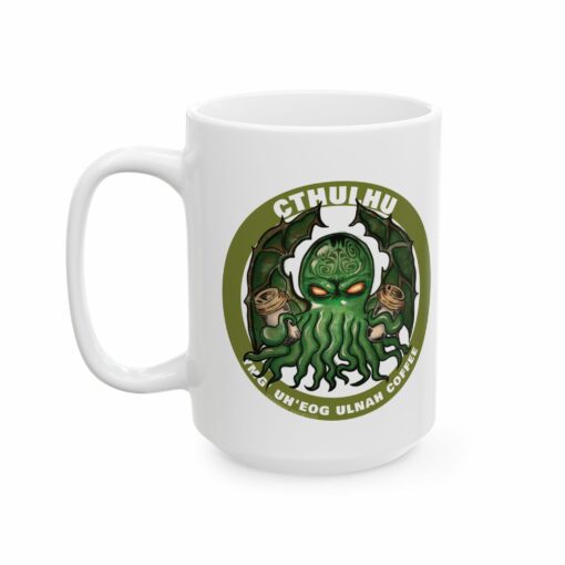 Mug (11oz, 15oz) -Cthulhu Demands Coffee - Image 2