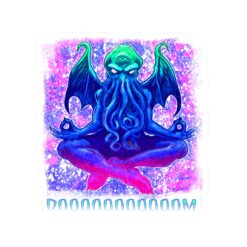 Mystical Cthulhu Kiss-Cut Stickers, Laptop Decor, Fantasy Art, Gift for Gamers, Stickers for Journals, Cosmic Vibe
