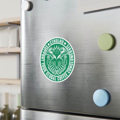 Vinyl Decal Sticker: Cthulhu Support Your Local Coffee Conglomerate - Image 11