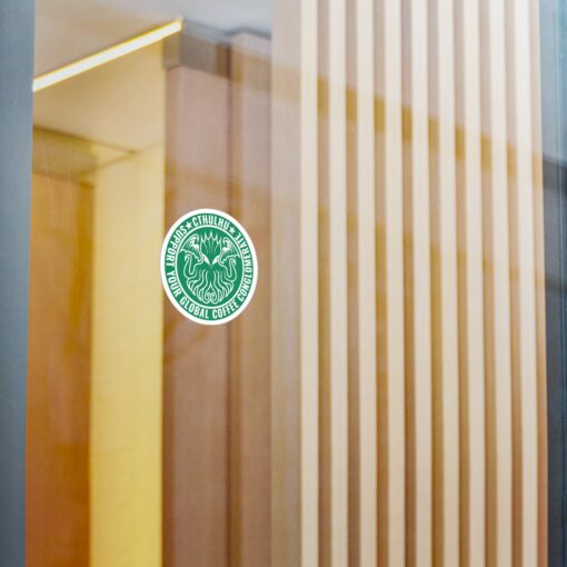 Vinyl Decal Sticker: Cthulhu Support Your Local Coffee Conglomerate - Image 2