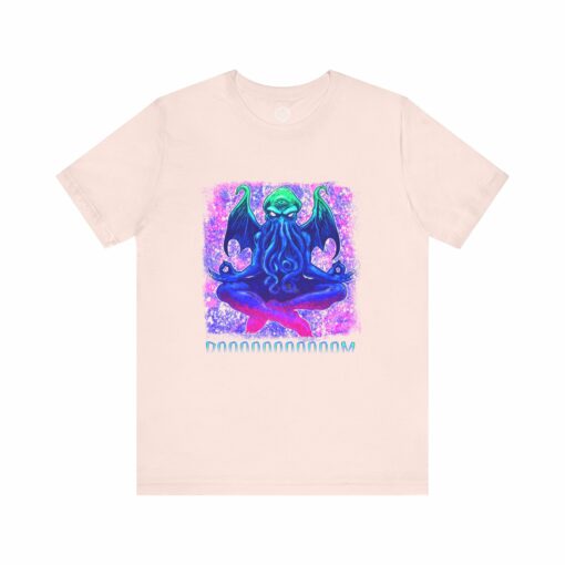 Meditating Cthulhu Unisex Tee - Lovecraftian Doom Meditation Shirt - Image 6