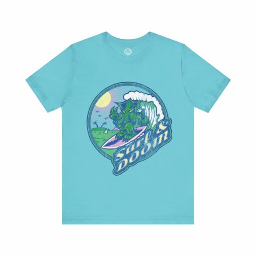 Vintage look Cthulhu Surf and Doom T-Shirt - Image 7