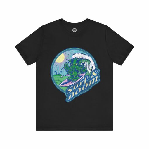 Vintage look Cthulhu Surf and Doom T-Shirt - Image 4