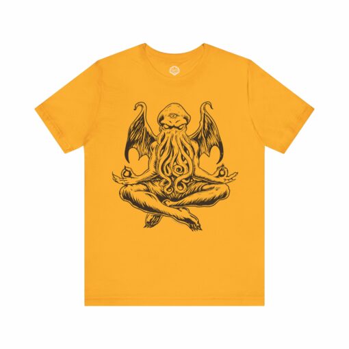 Meditating Cthulhu T-Shirt – Funny Lovecraft Horror Tee  | Eldritch Yoga Shirt for Horror & RPG Fans