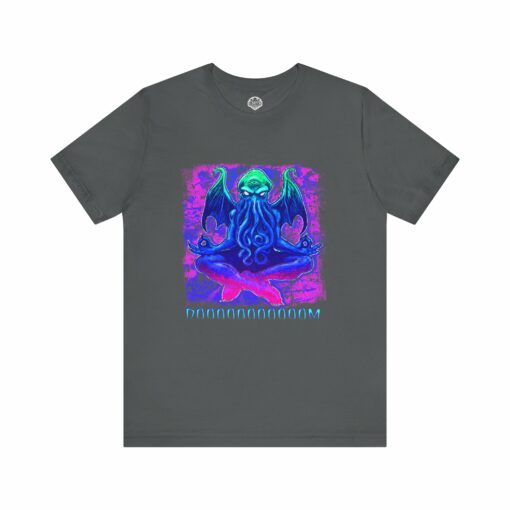 Meditating Cthulhu Unisex Tee - Lovecraftian Doom Meditation Shirt - Image 9