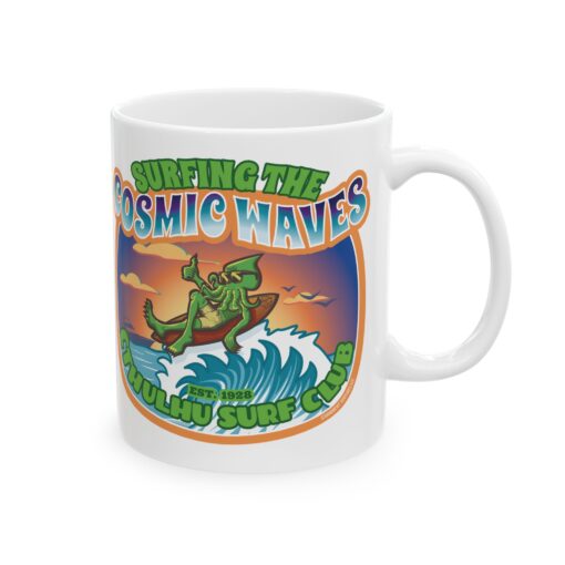 Cthulhu Surf Club Coffee Mug – “Surfing the Cosmic Waves” – Funny Lovecraft Gift for Horror Fans, Gamers, and Weirdos - Image 5