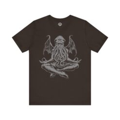 Alternative view of Meditating Cthulhu T-Shirt – Funny Lovecraft Horror Tee  | Eldritch Yoga Shirt for Horror & RPG Fans