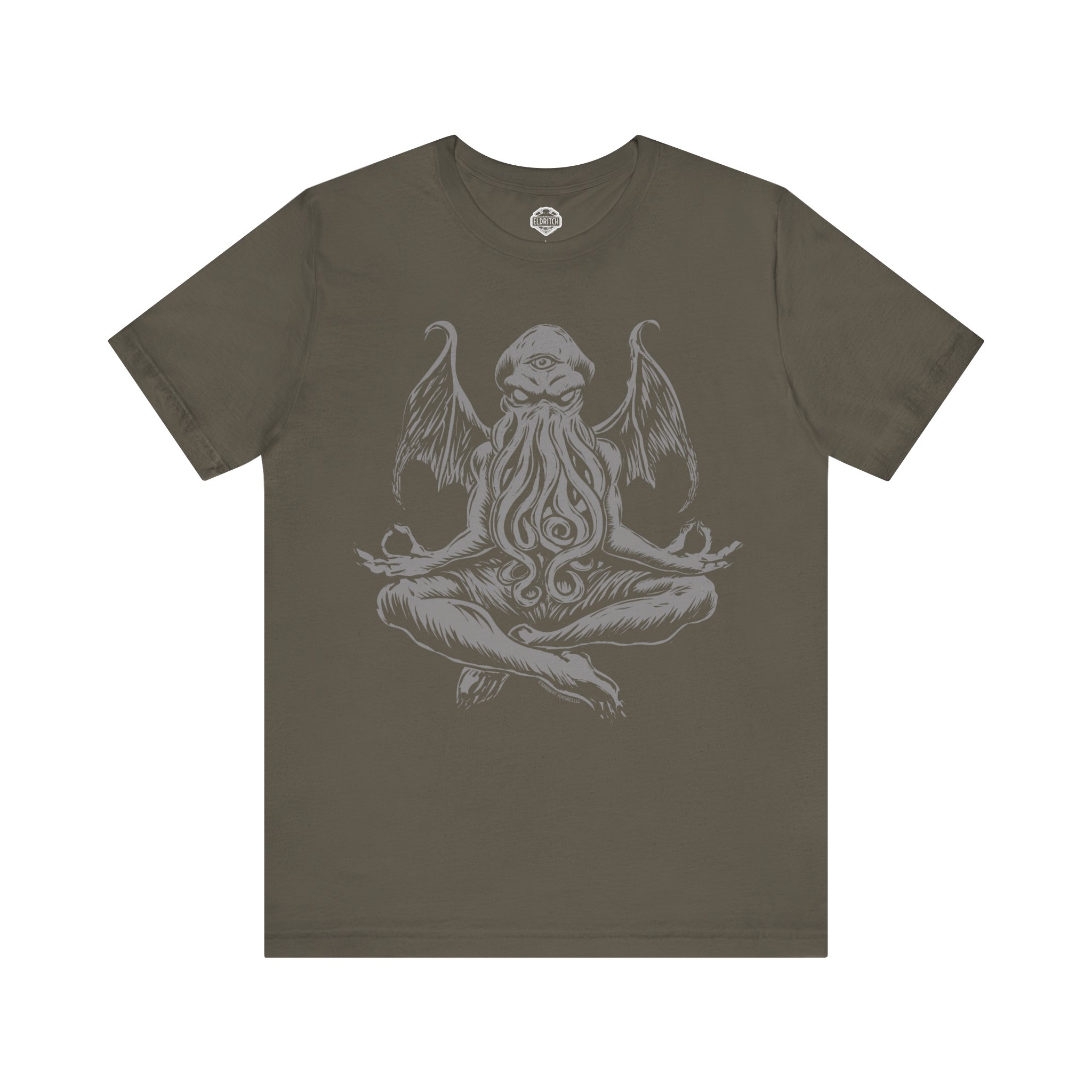 Cthulhu Meditation Shirt – Line Art Lovecraft Tee - Image 6